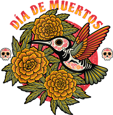 Dia De Muertos Hummingbird Kids Sweatshirt