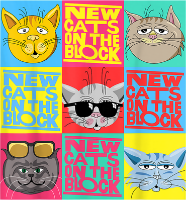 New Cats On He Block Funny Pop Culture Cat Hemed Party Golf Towel