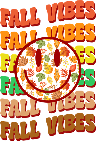 Falls Vibes Smile Face Retro Colorful Kids Hoodie