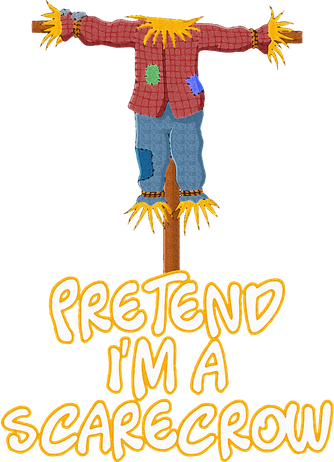 Pretend I'm a Scarecrow Halloween Lazy Scarecrow Costume Women's Hoodie