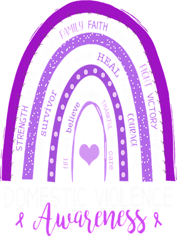 Family Domestic Violence Awareness October Purple Ribbon Backpack