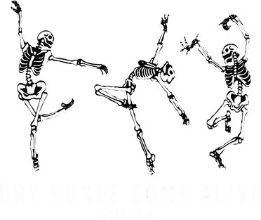 Dancing Skeleton Bible Verse Dry Bones Come Alive Christian Coaster