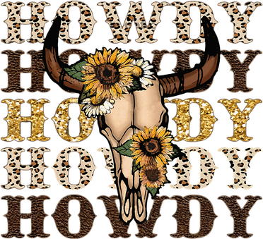 Leopard Boho Bull Skull Sunflower Howdy Western Decor Women's Hoodie