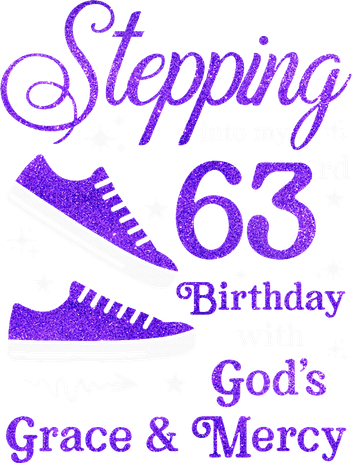 Stepping Into My 63rd Birthday With God's Grace & Mercy Bday Apron