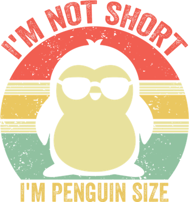 IM Not Short IM Penguin Size Funny Penguin Vintage Animals Gift Women's Hoodie