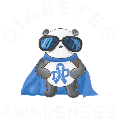 Panda Diabetic Type 1 Diabetes Awareness Support  Kids T-Shirt