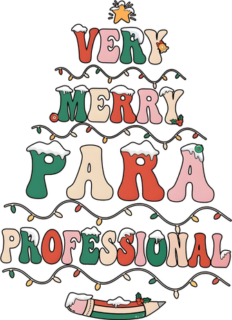 Very Merry Paraprofessional Teacher Para Team Christmas Tree Baby Bodysuit