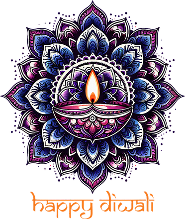 Happy Diwali Diya Oil Lamp Deepavali Festival of Lights Toddler Long Sleeve