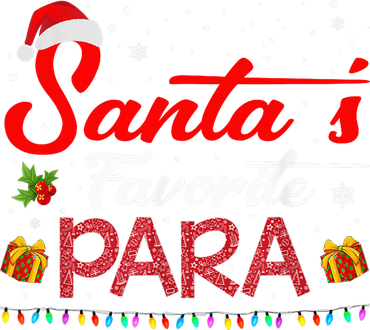 Santa's Favorite Para Christmas Paraprofessional Teacher Button