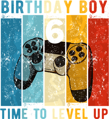 6 Year Old Birthday Boy 6 Time To Level Up 6th Birthday Boy Kids Long Sleeve Shirt