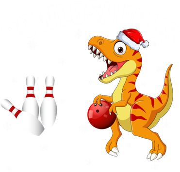 Xmas Lighting Funny Dinosaur Playing Bowling Christmas Gift Button