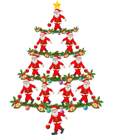 Xmas Lighting Santa Playing Bowling Christmas Tree Gift Mousepad
