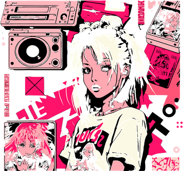 Retro Vaporwave Aesthetic 90s Egirl Japanese Art Doggie Tank