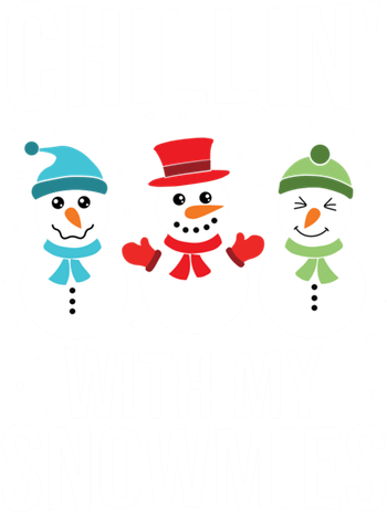 Funny Chillin With My Snowmies For Christmas Cool Gift Kids Hoodie
