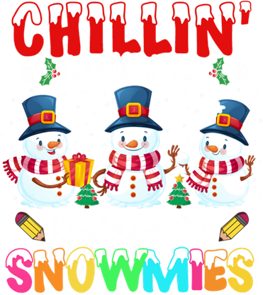 Funny Teacher Chillin With My Kindergarten Snowmies Gift Tote Bag