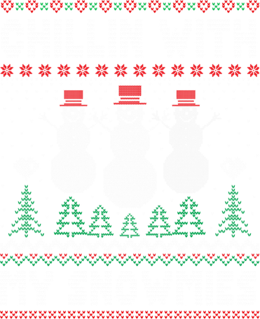 Funny Xmas Ugly Christmas Chillin With My Snowmies Gift Santa Hat