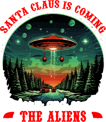 Santa Claus Is Coming To Town And So Are The Aliens Gift Beanie