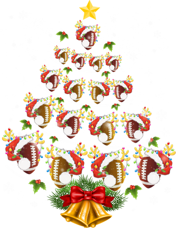 Football Sports Xmas American Football Christmas Tree Gift Baby Bodysuit
