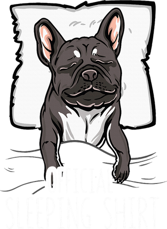 of.ficial sleeping cute french bulldog dog nightgown  Toddler Hoodie