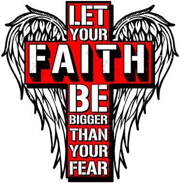 Let Your Faith Be Bigger Than Your Fear Winged Cross Kids Sweatshirt