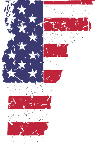 Vermont Map State American Flag 4th Of July Pride Doggie Tank