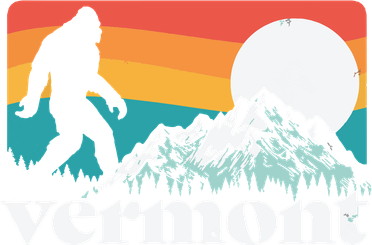 Vermont Pride Bigfoot Mountains Retro Nature Graphic Doggie Tank