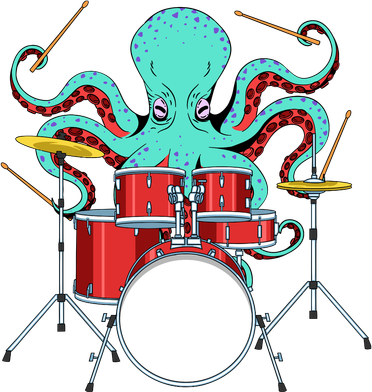 Octopus Drummer Drums Lover Kit Snare Bass Hihat Trap Set Tote Bag
