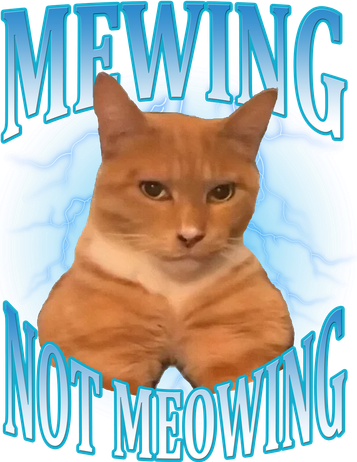 Mewing Not Meowing Funny Cat Meme Doggie Tank