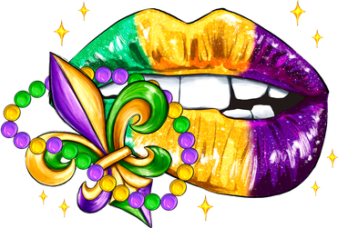 Mardi Gras Festive Lips Kids T-Shirt