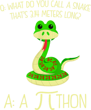 Python Pithon Pi Symbol Funny Math Teacher Kids T-Shirt