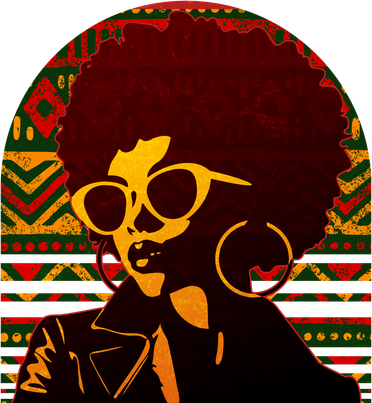 Vintage Retro Stylish Black African American Woman With Afro Women's Sweatshirt