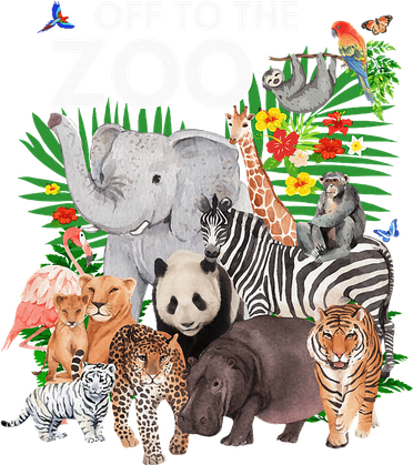 Zoo Animals Safari Party A Day At The Zoo Safari Zoo Animal Toddler Hoodie