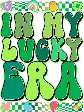 Retro St Patricks Day In My Lucky Era Doggie Tank