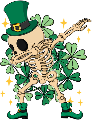 Dabbing Irish Skeleton Clover St Patricks Day Women's Tank Top