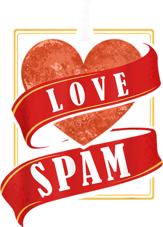 Funny I Heart Love Spam Canned Cooked Pork Food Lover Spam Coaster