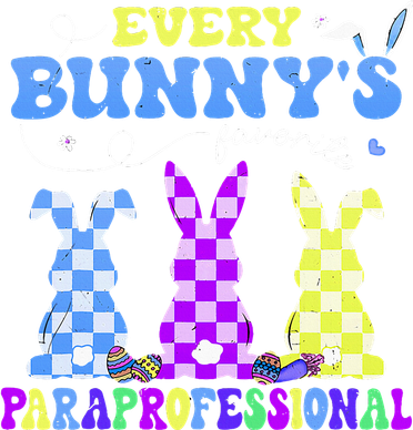 Every BunnyS Favorite Paraprofessional Groovy Easter Rabbit Doggie Tank