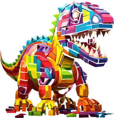 Master Builder Bricks Blocks Play Toys Dinosaur Kids T-Shirt