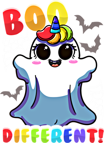 Halloween Ghost Unicorn Boo Different Autism Lgbt Ghost Gift Toddler Hoodie