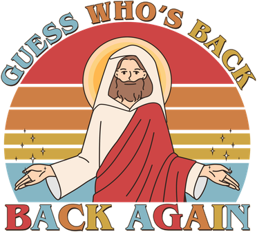 Retro Easter Guess Who Back Again Jesus Resurrection Doddie Hoodie