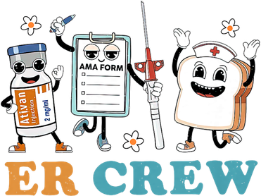Retro Er Crew Emergency Room Funny Er Ed Nurse Tech Women's Hoodie