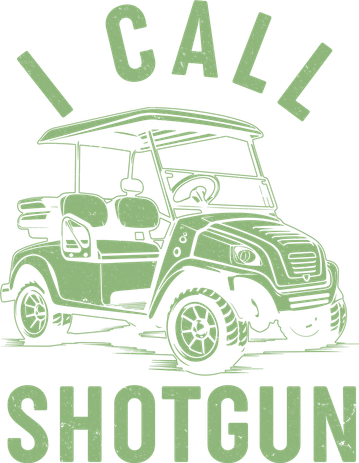 Funny Golfing I Call Shotgun Golf Cart Women's V-Neck T-Shirt