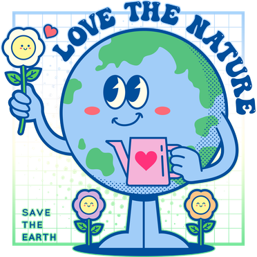 Cute Love The Nature Save The Earth Celebrate Earth Day Button
