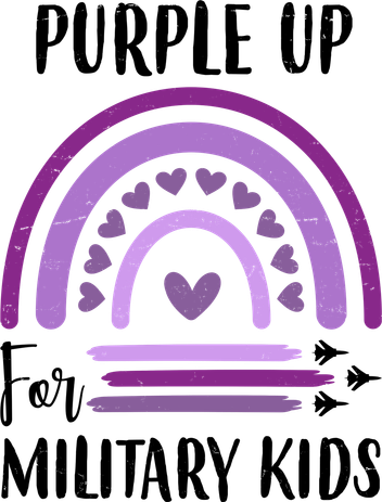 Military Purple Up Rainbow Heart Toddler T-Shirt