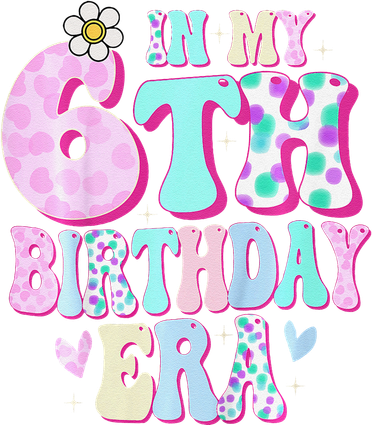 In My 6th Birthday Era Girl Gifts Six Bday 6 Year Old Bucket Hat