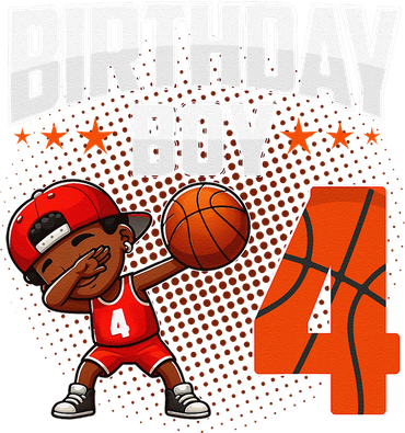 4th Birthday Boy Basketball Dabbing 4 Years Old Afro Boy Kids Sweatshirt