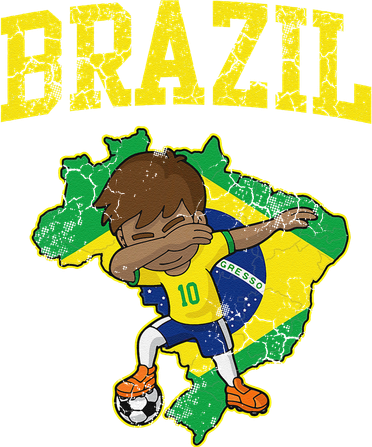 Brazil Soccer Boy Brazilian Football Dabbing Women's Hoodie