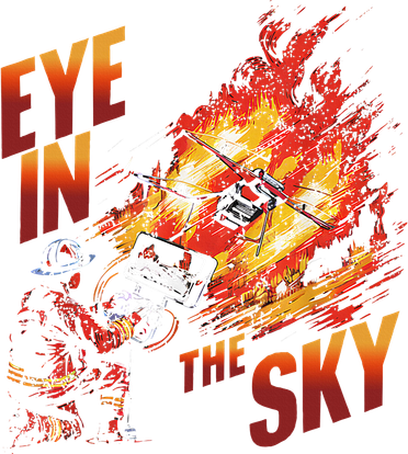 Firefighter Drone Pilot Tactical Response Fire Department Button