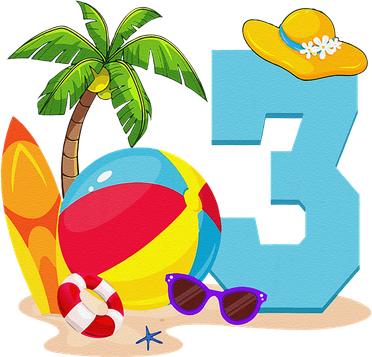 3 Year Old Beach Ball Pool Party Birthday Summer Vacation Tote Bag