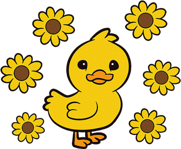 Cute Duck Summer Sunflower Kawaii Duck T-Shirt