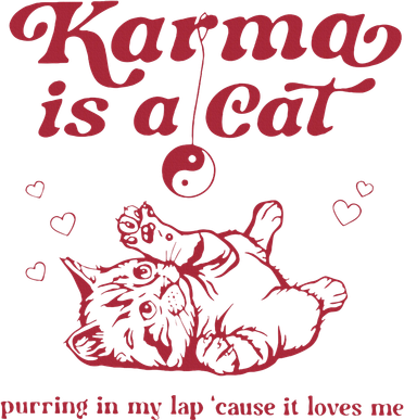 Karma Is A Cat Music Lover Fan Gift Women's Long Sleeve Shirt